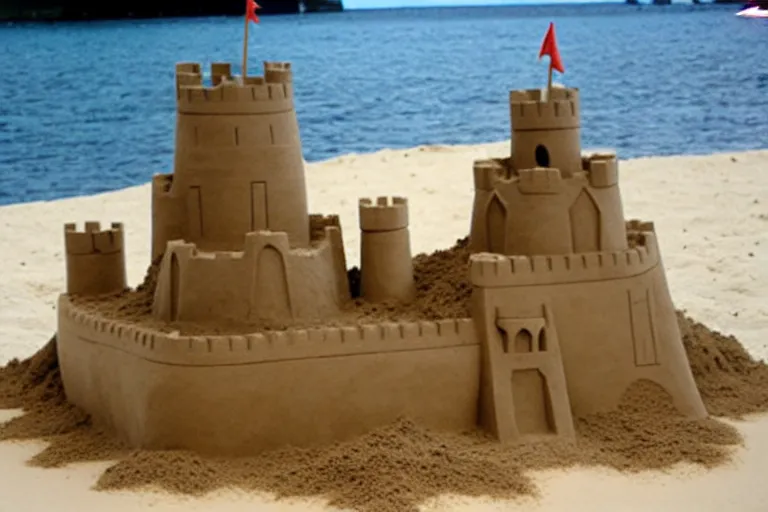 Image similar to a completed sand castle