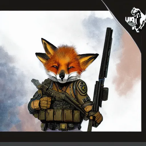 Prompt: a fox swat officer mascot character posing for a picture, digital painting, masterpiece by rembrandt and thomas kinkade and frank frazetta and kentaro miura, by reiq and tite kubo, stylized yet realistic faces and anatomy, advanced lighting technology, beautiful, gorgeous brush strokes