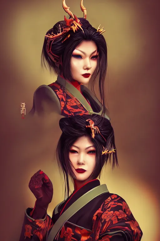 Image similar to agile geisha cyberpunk Dragon princess, digital art, 8k ,character ,realistic, portrait, hyperrealistic