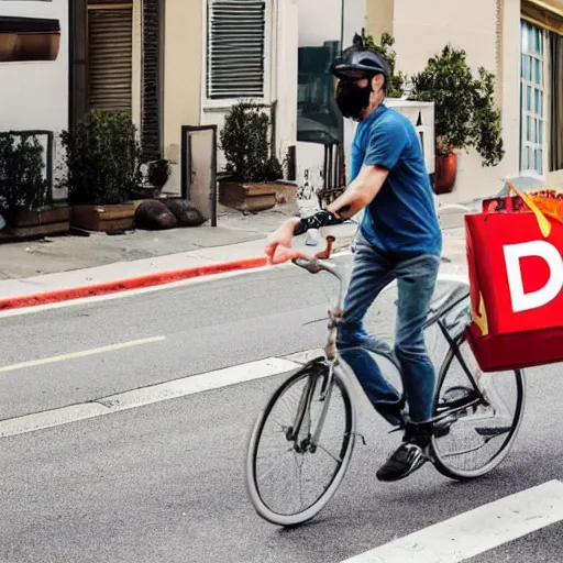 Prompt: social media ad for a food delivery company called 'DoorDash' delivering food in San Fransisco