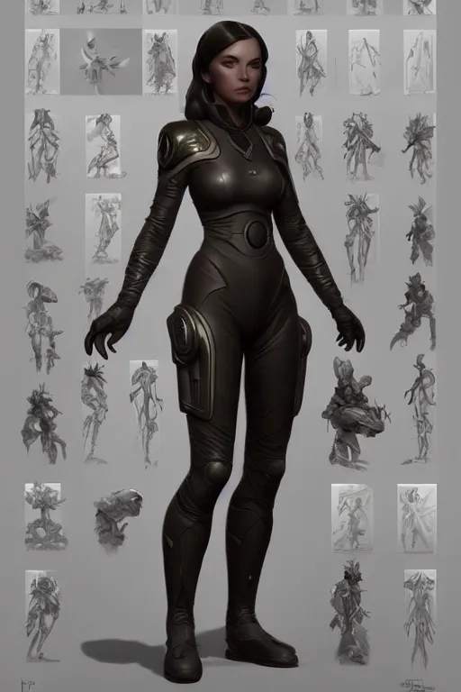 Prompt: character sheet for a scifi mokn, intricate digital painting artstation concept art smooth sharp focus illustration, art by artgerm and paul chadeisson and greg rutkowski and alphonse mucha, octane, 3 d render