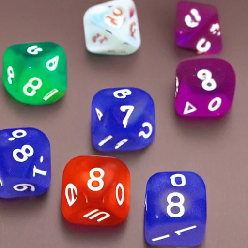 Image similar to d 2 0 dice with nebula inside, realistic photography, high detailed