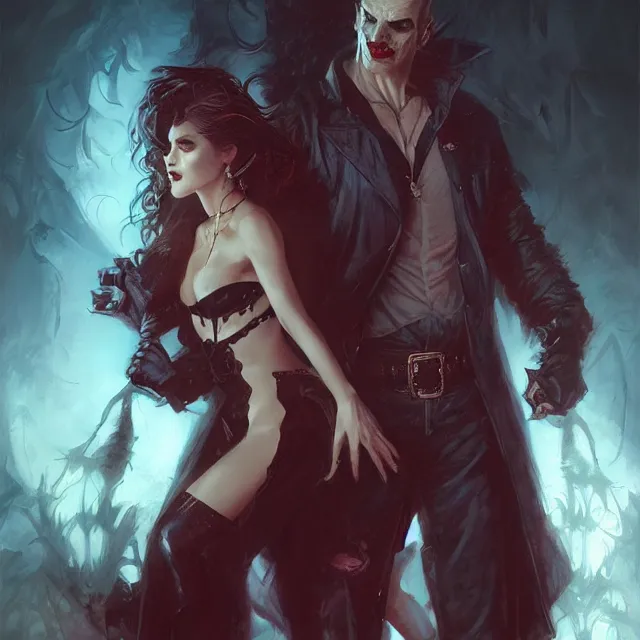 Image similar to vampire the masquerade bloodlines, by stanley artgerm lau, wlop, rossdraws, frank frazetta, andrei riabovitchev, marc simonetti