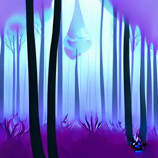 Prompt: fantasy forest stylized in style of mathieu l. b, matte