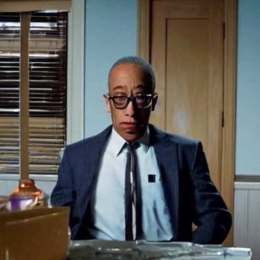 Image similar to still of gus fring dressed like jesse