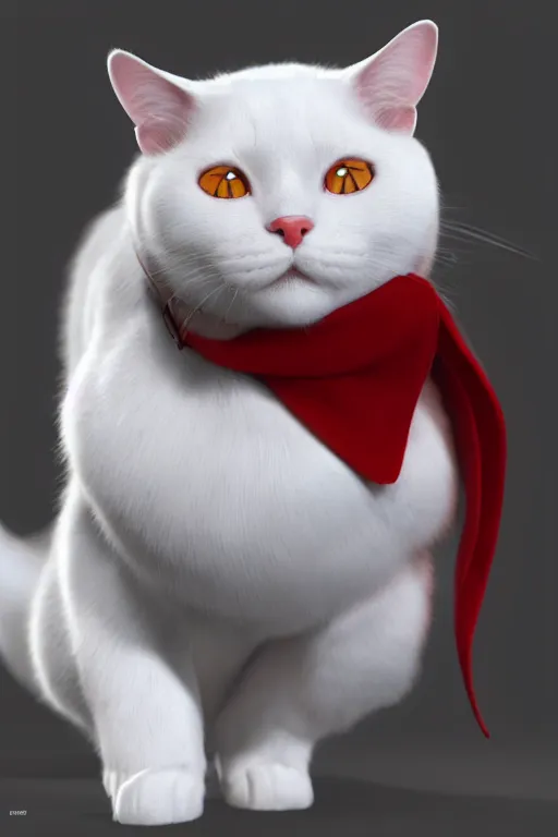 Prompt: a white cat with blue eyes wearing a red and green formal overcoat, hyperrealistic, concept art, octane render, unreal engine 5, realistic and defined face, profile picture, digital art, pixar and disney style, symmetrical, high quality, highly detailed, high coherence, path traced, house background, low contrast, beautiful