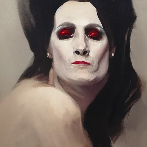 Image similar to portrait of a woman in the style of michael hussar