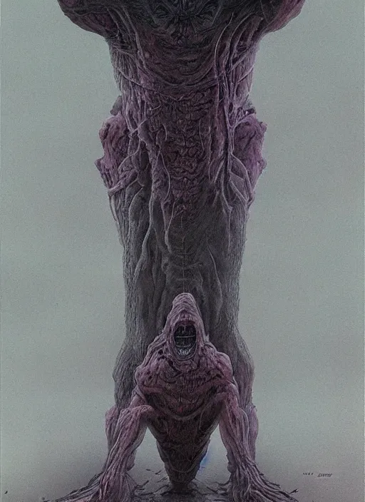 Image similar to a terrifying humanoid creature by wayne barlowe