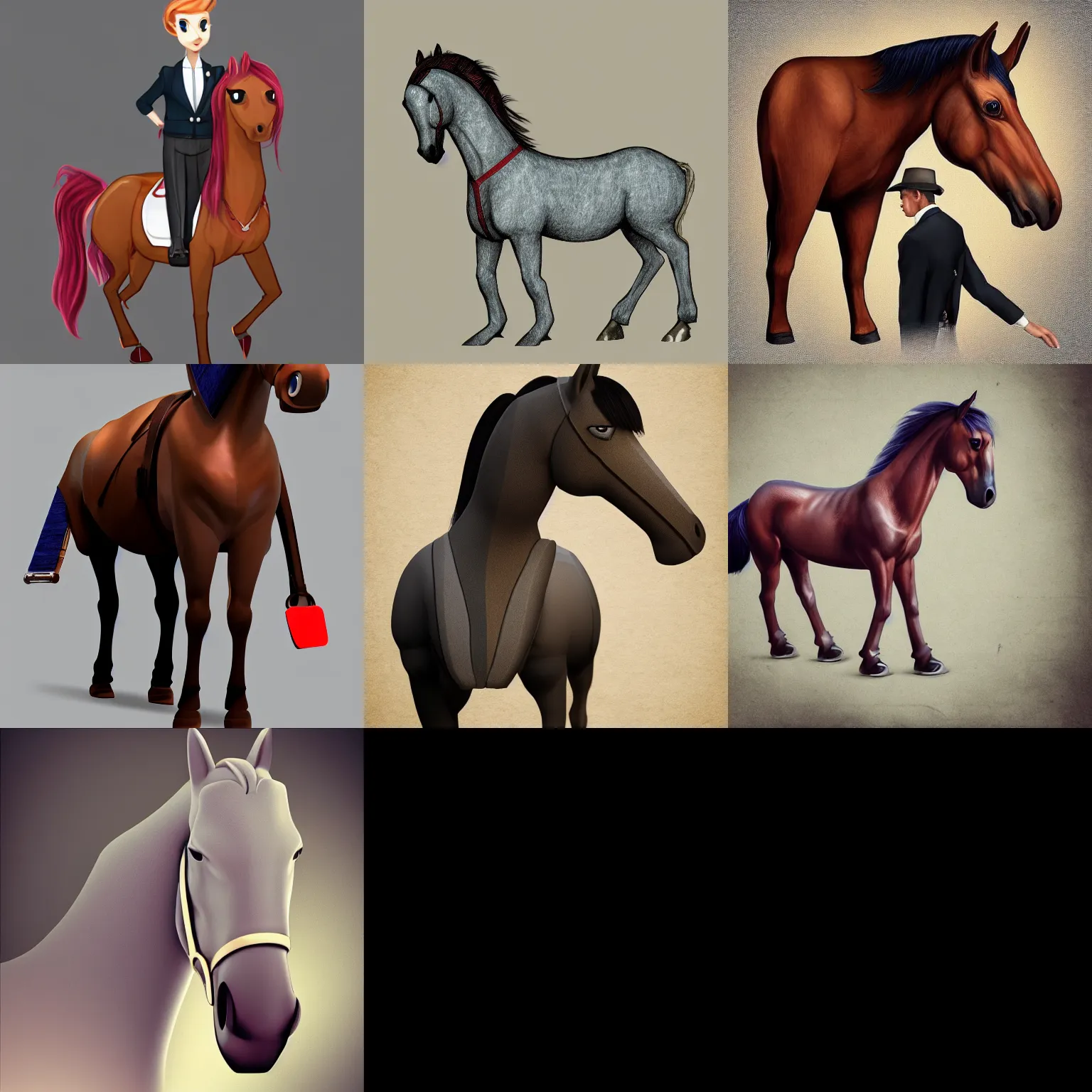 Prompt: a horse is wearing a suit, the horse is teaching in the classroom, trending on artstation