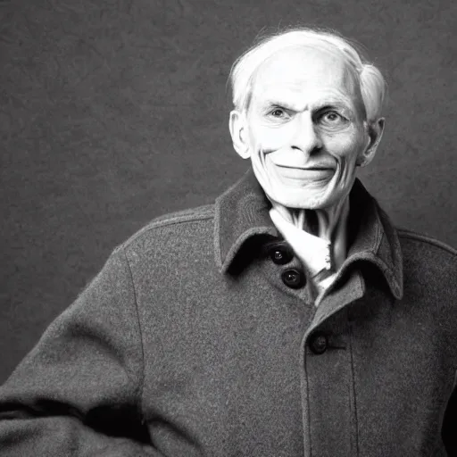 Prompt: A photograph portrait of old Jerma985 in his eighties who looks like Jerma985 wearing an overcoat in the 1990s, Jerma985, looks like Jerma985, taken in the early 1990s, grainy, taken on a 1990s Camera, realistic, hyperrealistic, very realistic, highly detailed, very detailed, extremely detailed, detailed, digital art, trending on artstation, headshot and bodyshot