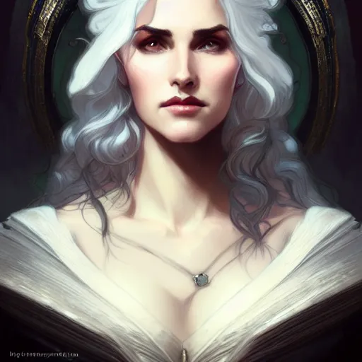 Prompt: portrait of Yennefer from the Witcher, D&D, fantasy, intricate, elegant, highly detailed, digital painting, artstation, concept art, matte, sharp focus, illustration, art by Artgerm and Greg Rutkowski and Alphonse Mucha