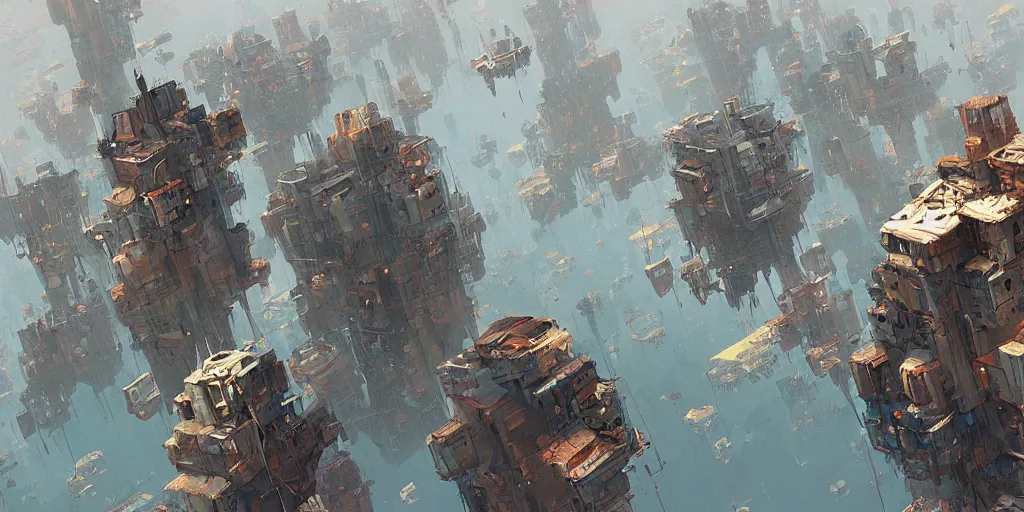 Image similar to floating city by ian mcque