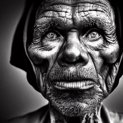 Prompt: portrait of a martian by lee jeffries