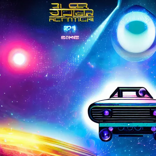 Image similar to 3 d rendered movie still colorful shiny pearlescent robots ( ( cat ) ), disco music, disco balls, dance - off, space battles. explores cosmos in a super awesome space ship. science fiction blockbuster movie, imax 7 0 mm. bladerunner, silent running, wall - e