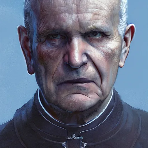 Image similar to portait of john paul ii karol wojtyła fused with lucifer devil satan, drark, marvel comics, dark, intricate, highly detailed, smooth, artstation, digital illustration by ruan jia and mandy jurgens and artgerm and wayne barlowe and greg rutkowski and zdislav beksinski