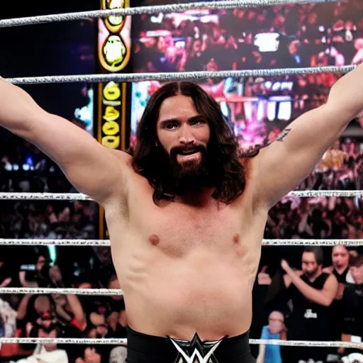 Image similar to Jesus Christ as WWE Champion