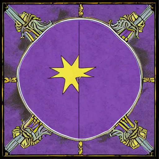 Prompt: flag of the great violet witch