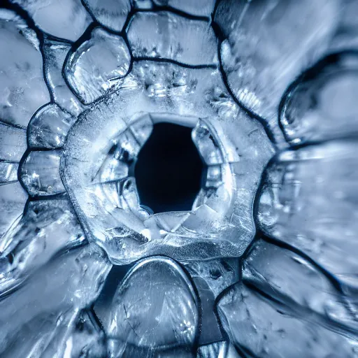 Image similar to see through clear sheet of ice sheet of ice in front of face behind ice 80mm eye close up