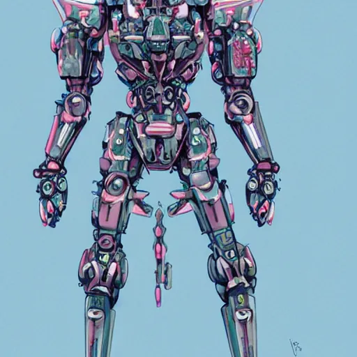 Image similar to symmetry, waterlily mobile combat suit floral robot, biomechanical, waterlily mecha nymphaea, detailed illustration, concept art, smooth, sharp focus, art by frank lloyd wright