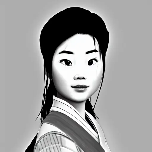 Prompt: realistic photo of mulan, realism, person, high detail, portrait,