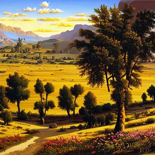 Prompt: western bliss, by guido borelli da caluso.