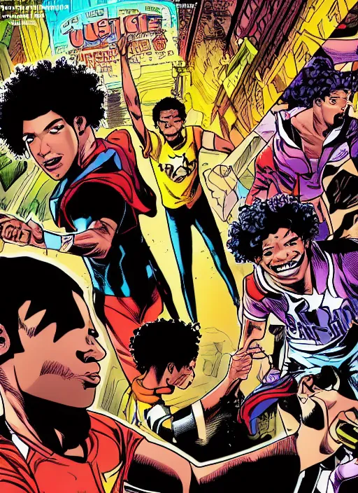 Image similar to justice smith comic 4k high details
