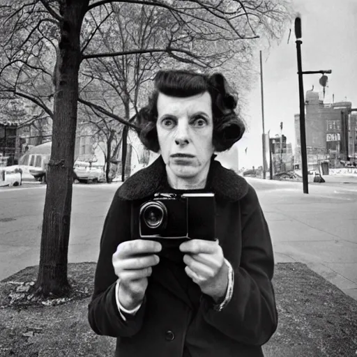 Image similar to the self portrait, by vivian maier,