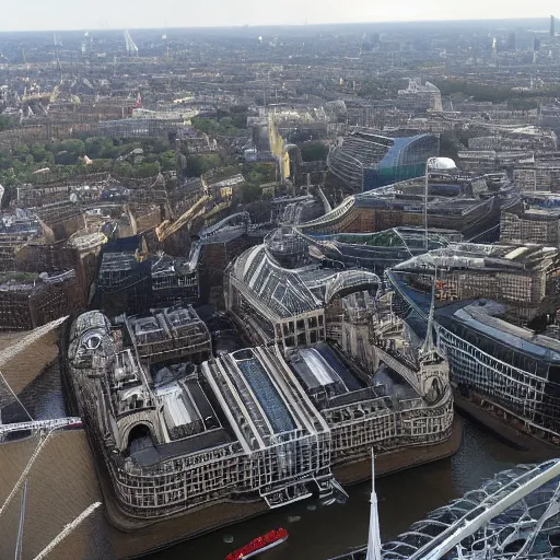 Image similar to Looking down at London from the top of the London Eye