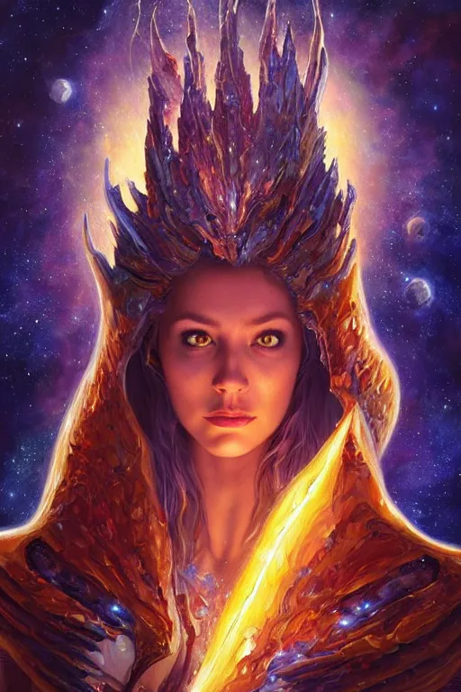 Image similar to beautiful oil painting with high detail of a wise Space ent(Crying Hugely) made of stars and plasma, hybrid from dungeons and dragons and art direction by James Cameron ;by artgerm; wayne reynolds art station; cinematic quality character render; low angle; ultra high quality model; production quality cinema model