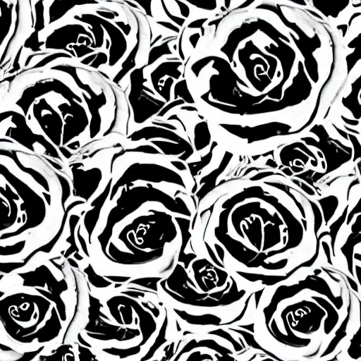 Prompt: a logo of roses, logo design, black and white liners