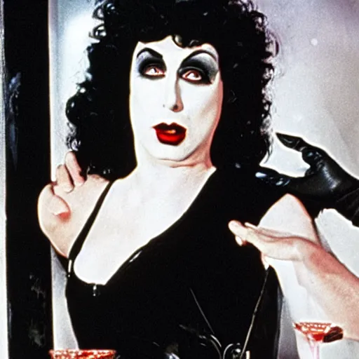 Image similar to Dr. Frank N Furter as a Bond girl