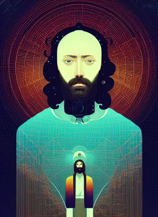 Prompt: symmetry!! stunning portrait of the jesus, by victo ngai, digital art, winning award masterpiece, fantastically beautiful, illustration, upscale with simon stalenhag work, artstation, badass anime 8 k