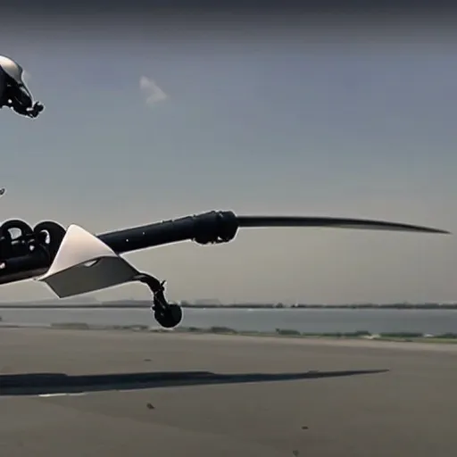 Image similar to jet turbine hoverbike, cinematic Eastman 5384 film