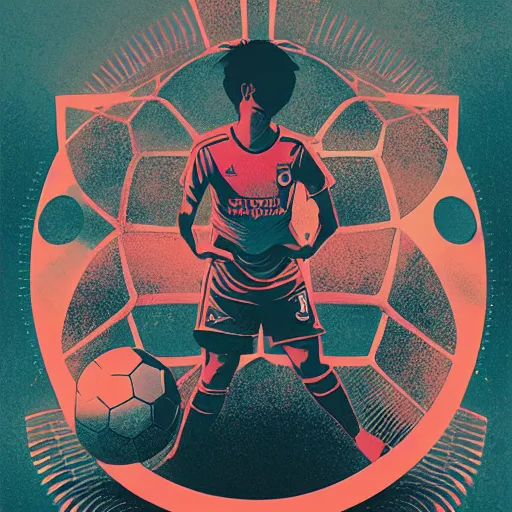 Image similar to illustration of soccer emotions, by Victo Ngai and James Gilleard and Bruce Pennington