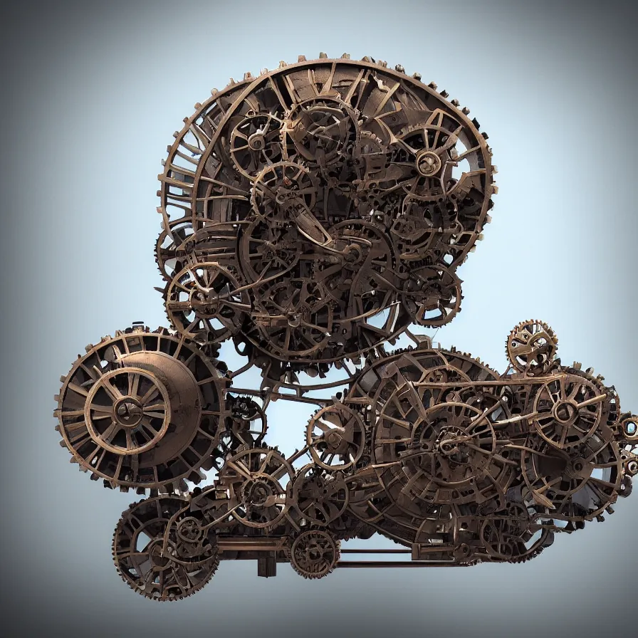 Prompt: giant mechanical steampunk hamster, gears, foggy, photorealistic, photoshop, 8 k