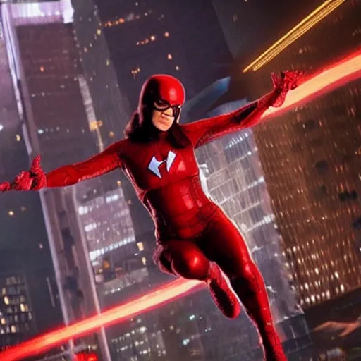 Image similar to female daredevil, octane, realistic lighting, marvel movie still