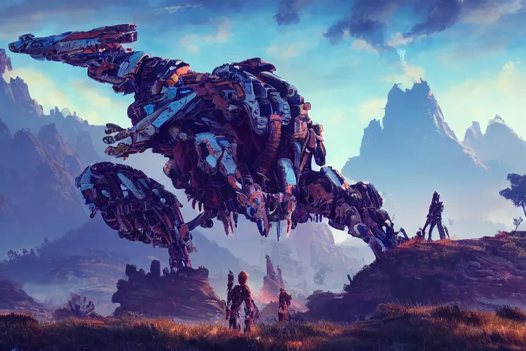 Image similar to glinthawk machine mecanical creature robot of horizon forbidden west horizon zero dawn radiating a glowing aura global illumination ray tracing hdr fanart arstation by ian pesty and alena aenami artworks in 4 k