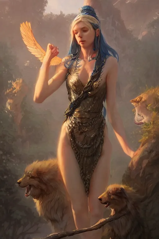 Image similar to goddess of the furry land, highly detailed, digital painting, artstation, concept art, smooth, sharp focus, illustration, unreal engine 5, 8 k, art by artgerm and greg rutkowski and edgar maxence