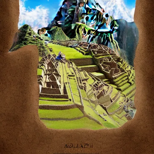 Prompt: digital painting of machu pichu incan fortress, by filipe pagliuso and justin gerard, symmetric, fantasy, highly detailed, realistic, intricate, portrait, sharp focus, tarot card