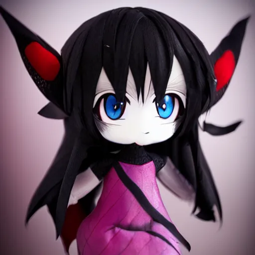 Prompt: cute fumo plush of the lord of the underworld hades herself, anime girl, vray