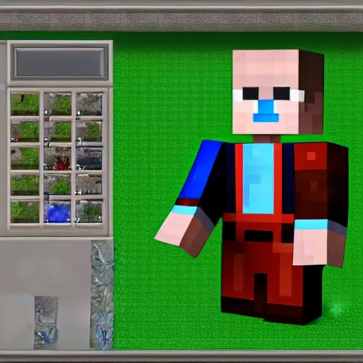 Prompt: biden minecraft skin