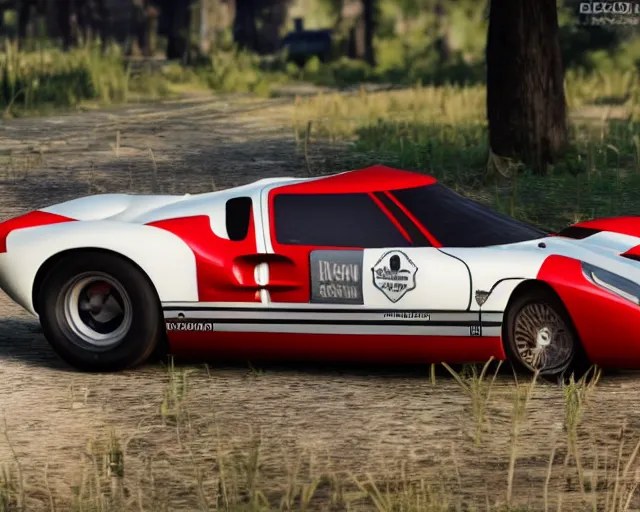 Image similar to new concept for a gt 4 0, cinematic, photoreal, by red dead redemption 2