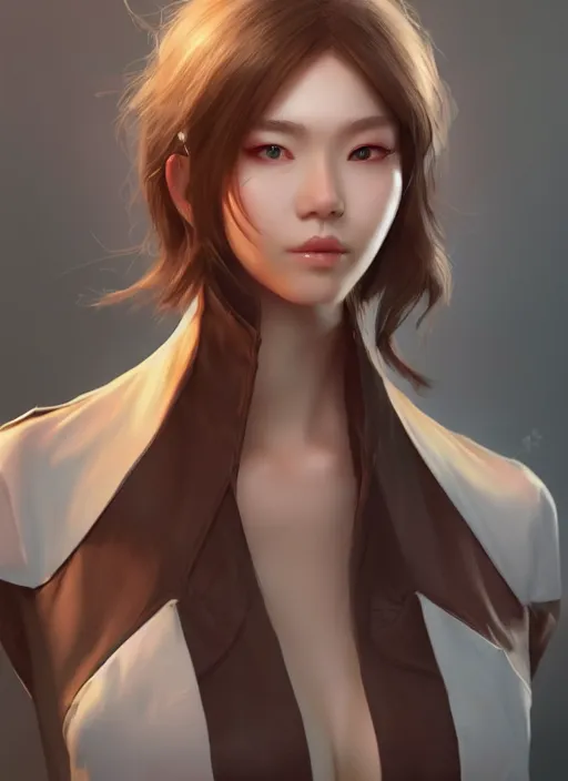Image similar to beautiful portrait, beautiful girl, tranding by artstation, by chen wang, character artist, 8 1 5, mature content