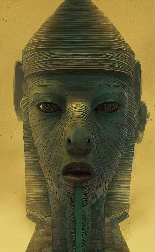 Image similar to the mummy, egypt, pyramid, bioluminance, treasure, greenery, brush strokes, heavy paint, portrait, rim light, fresh colors, gradients, highly detailed, digital illustration, concept art, smooth, sharp focus, pleasing aesthetics, josan gonzalez, michael dante dimartino, simon stalenhag, print