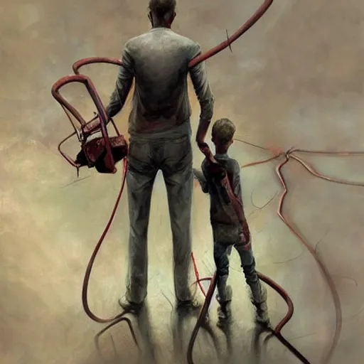 Prompt: half - life 3 concept art painting by esao andrews