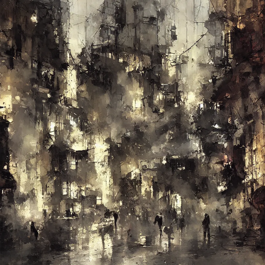 Prompt: tbilisi painted by jeremy mann