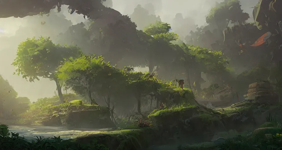 Image similar to environment painting. credit : natasha tan. fzd school of design.