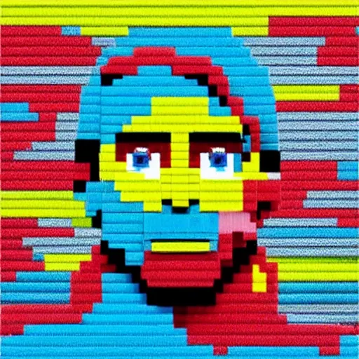 Image similar to jared leto made of legos