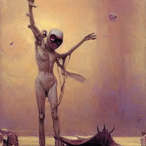 Image similar to alien by ilya repin