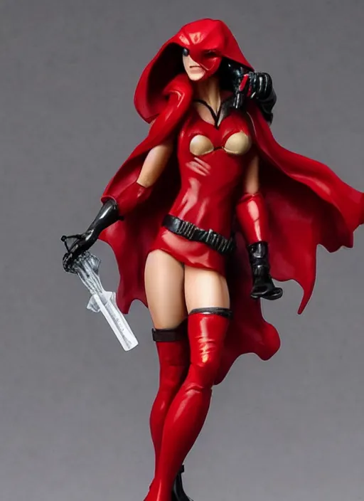Image similar to Image on the store website, eBay, 80mm Resin figure model of a woman as little red hood.